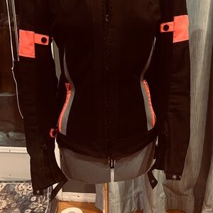 Black and Pink Jacket with Reflective Stripes protective motorcycle jacket